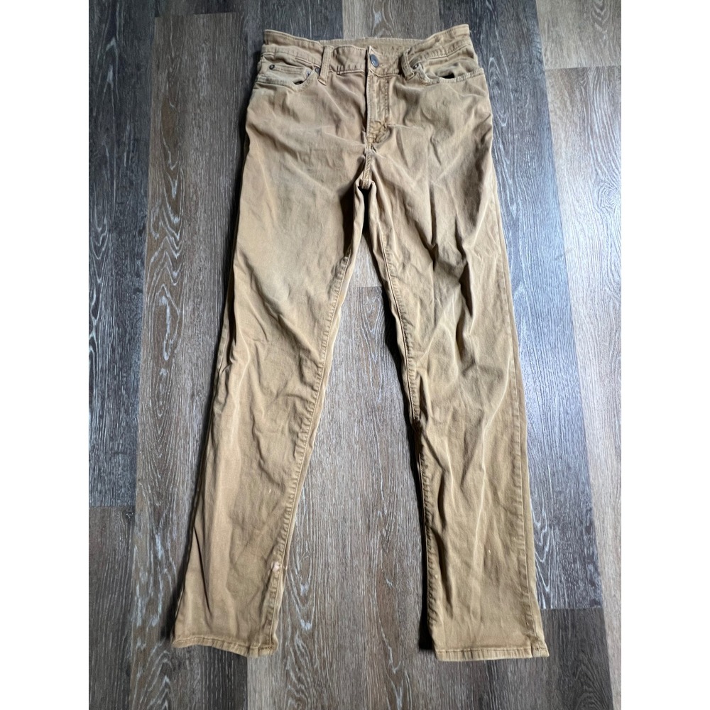American Eagle Slim Straight Pants Mens 29x32 Tan Khaki Ne(x)t Level Flex